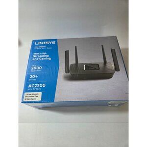 Linksys Max-Stream Tri-Band WiFi 5 Router AC2200  Up To 2000 Sq Ft Coverage  Con